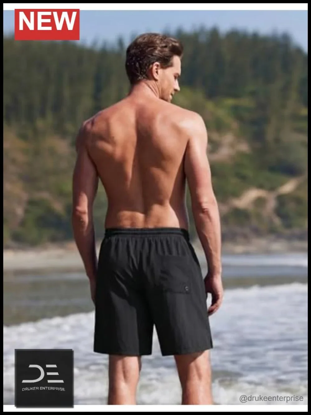 Men's Quick Dry Swim Trunks Board Shorts with Mesh Liner 7'' Inseam